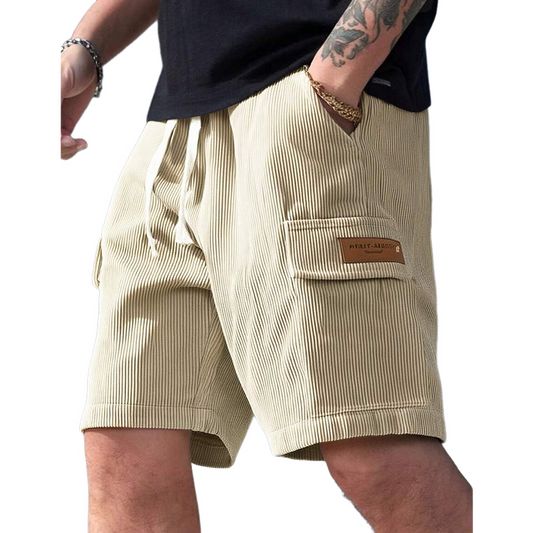 Men's Solid Corduroy Cargo Shorts MTA0333D5X