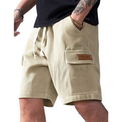 Men's Solid Corduroy Cargo Shorts MTA0333D5X