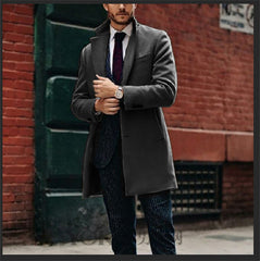 Stylish Men's Longline Overcoat for Modern Gentlemen