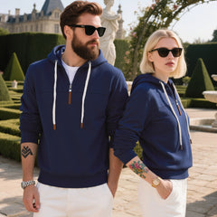 Stylish Men's Hoodie with Half-Zip Closure for Casual Wear