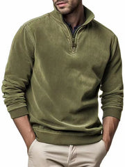 Men's Casual Quarter-Zip Pullover for Everyday Wear