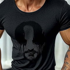 Men's Casual Printed Round Neck Short Sleeve T-Shirt MTA2798C8X