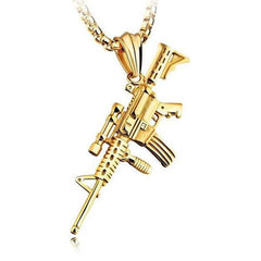 SUBMACHINE GUN PENDANT NECKLACE 00268572M