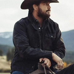Men's Washed Casual Cowboy Jacket - Yellowstone-Inspired Design, Stylish for Outdoor Adventures