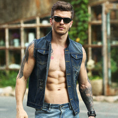 Stylish Denim Vest for Men - Perfect for Casual and Trendy Looks