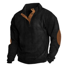 Stylish Half-Zip Pullover Sweatshirt For Men - Perfect For Casual And Outdoor Adventures