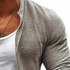 Men's Casual Comfort Cotton Stand Collar Single Breasted Long Sleeve Knitted Cardigan MTA2757C4M