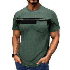 Men's Casual Printed Round Neck Short Sleeve T-Shirt MTA0182D5X