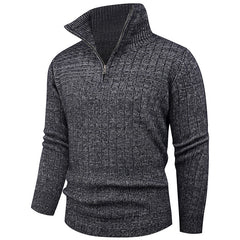 Men's High Neck Zip-Up Sweater - Stylish and Cozy Winter Wear