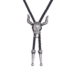 Vintage Skull Bull Head Western Necklace 16723943TO