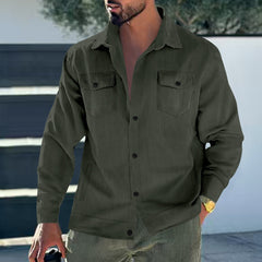 Stylish Corduroy Shirt Jacket for Men - Perfect for Casual and Outdoor Adventures