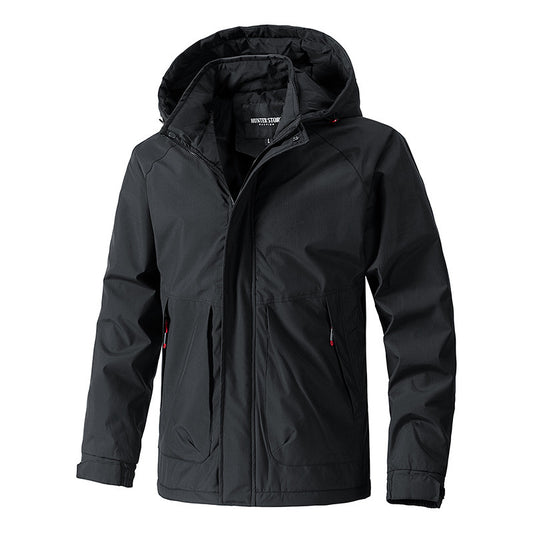 Men's Waterproof Hooded Jacket for Outdoor Adventures