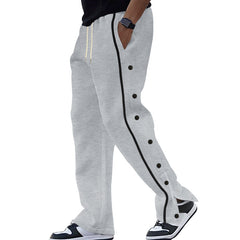 Stylish Side-Button Sweatpants for Men - Perfect for Casual and Sporty Looks
