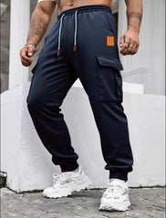 Men's Casual Cargo Jogger Pants with Adjustable Drawstring Waist