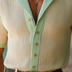 Men's Spring Fashion Woven Slim Short Sleeve Shirt MTA0848D7P