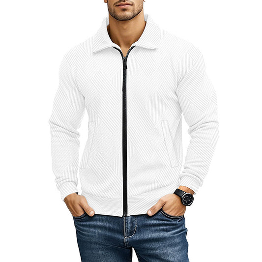 Men's Quilted Zip-Up Jacket - Stylish and Versatile for Everyday Wear