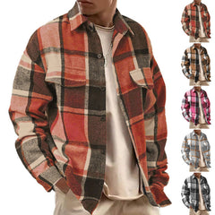 Stylish Plaid Flannel Shirt for Men - Perfect for Casual and Outdoor Wear