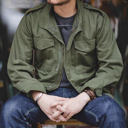 Military-Style Utility Jacket for Men - Perfect for Casual and Outdoor Adventures