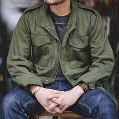 Military-Style Utility Jacket for Men - Perfect for Casual and Outdoor Adventures