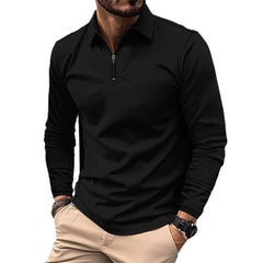 Men's Stylish White Quarter-Zip Pullover For Casual And Formal Wear