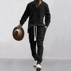 Cozy Knit Sweater and Pants Set for Men - Perfect for Casual and Outdoor Activities
