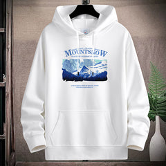 Stylish Mountain Graphic Hoodie For Men - Perfect For Casual Wear And Outdoor Adventures
