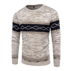 Stylish Geometric Pattern Sweater for Men - Perfect for Casual and Festive Occasions