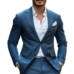 Men's Spring And Autumn Comfortable Two-Button Blazer MTA0715D8U