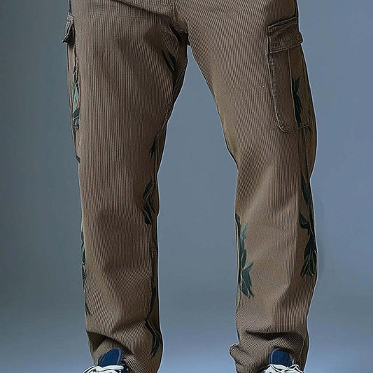 Men's Early Spring Fashion Retro Printed Casual Pants MTA2639C3P