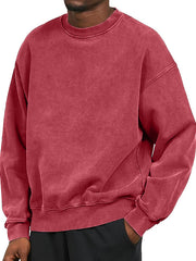 Oversized Faded Black Crewneck Sweatshirt for Everyday Wear