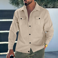 Stylish Corduroy Shirt Jacket for Men - Perfect for Casual and Outdoor Adventures