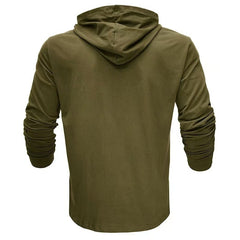 Men's Casual Hooded Long Sleeve T-Shirt - Stylish and Comfortable for Everyday Wear