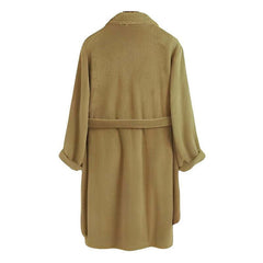 Men's Solid Color Single Breasted Coat Lapel Plush Coat 50028548X