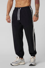 Men's Athletic Jogger Pants with Striped Design and Comfortable Fit