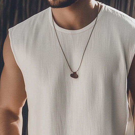 Men's Summer Basic Solid Color Sweat Absorbent Tank Top MTA3137C4U