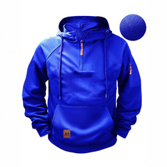 Men's Tactical Hoodie with Orange Zipper Pulls - Perfect for Outdoor Adventures