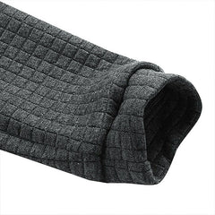 Men's Quilted Waffle Outdoor Sports Solid Color Long Sleeve Daily Tops Hoodie