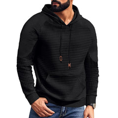 Quilted Hoodie for Men - Stylish and Comfortable Pullover with Pouch Pocket
