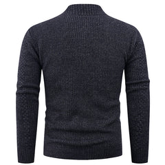 Men's High Neck Zip-Up Sweater - Stylish and Cozy Winter Wear