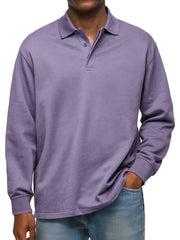 Men's Classic Long Sleeve Polo Shirt - Stylish And Comfortable For Everyday Wear