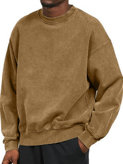 Oversized Faded Black Crewneck Sweatshirt for Everyday Wear