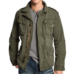 Vintage Casual Field Jacket for Men - Workwear-Inspired, Durable Outerwear