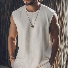 Men's Summer Basic Solid Color Sweat Absorbent Tank Top MTA3137C4U