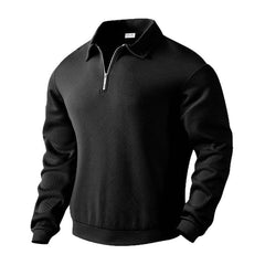 Men's Stylish Quarter-Zip Sweater with Textured Design for Casual and Formal Wear