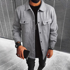 Stylish Men's Brown Jacket With Functional Pockets And Modern Design