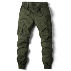 Men's Cargo Pants with Adjustable Waistband and Multiple Pockets for Outdoor Activities