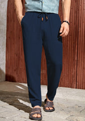 Stylish Drawstring Waist Trousers for Men - Perfect for Casual and Outdoor Activities