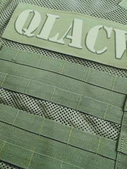 American Street Tactical Vest Print Fake Two-piece Print T-shirt