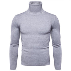 High Neck Knit Sweater for Men - Stylish and Comfortable Winter Wear