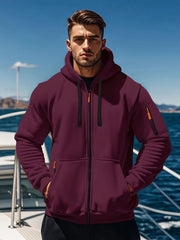 Stylish Men's Hoodie with Neon Accents for Outdoor Adventures